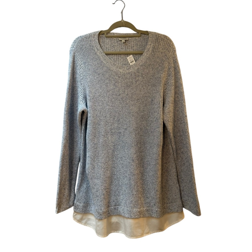 NWT Talbots Women's Light Blue Round Neck Knit Sweater Plus 2X NEW